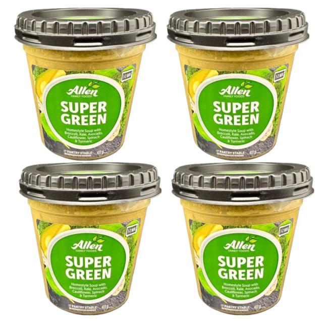野菜スープ カップ レトルト スーパー グリーンスープ 411g×4個