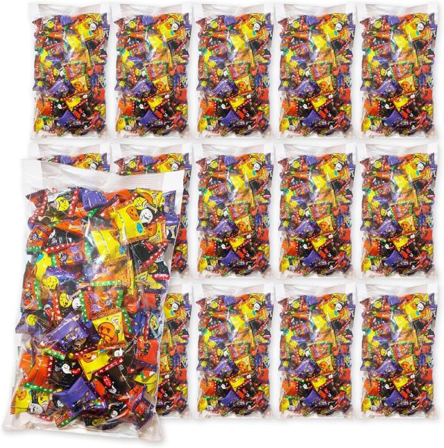 キッコー製菓 ハロウィンキャンディ 1kg 15袋セット キャンディ ハロウィン 大容量 個包装 詰め合わせ 飴 あめ キャンデー 期間限定 イベント ギフト プレゼント ケース販売