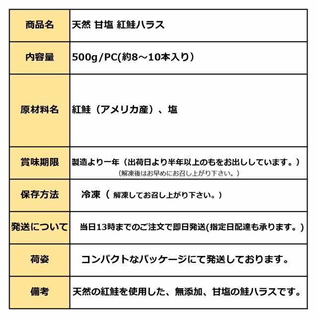 焼き　腹子　kakiya　ベニサケ　海鮮　甘塩　PAY　無添加　紅鮭ハラス　BBQ　マーケット　鮭　ハラス　500g/PC(約8-10本入)　紅鮭　au　天然　の通販はau　牡蠣鮮魚仲卸かきや　ハラス焼　高級　PAY　大トロ　マーケット－通販サイト