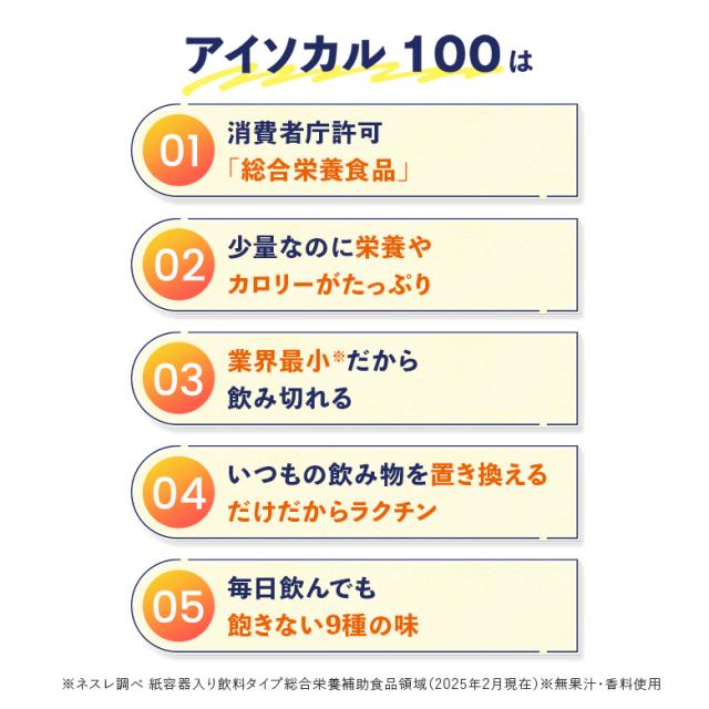 アイソカル 100 スープセット 100ml × 48パック【ネスレ 健康食品 高齢者 たんぱく質 カロリー 高カロリー エネルギー 介護 介護食 介護食品 食事 飲料 ドリンク 介護食レトルト やわらか食 レトルト ムース おかず とろみ ioh1 母の日】_3