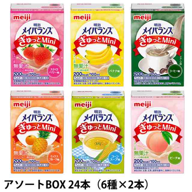 明治 メイバランスぎゅっとMini アソートBOX 100ml×4種×6本 計24本