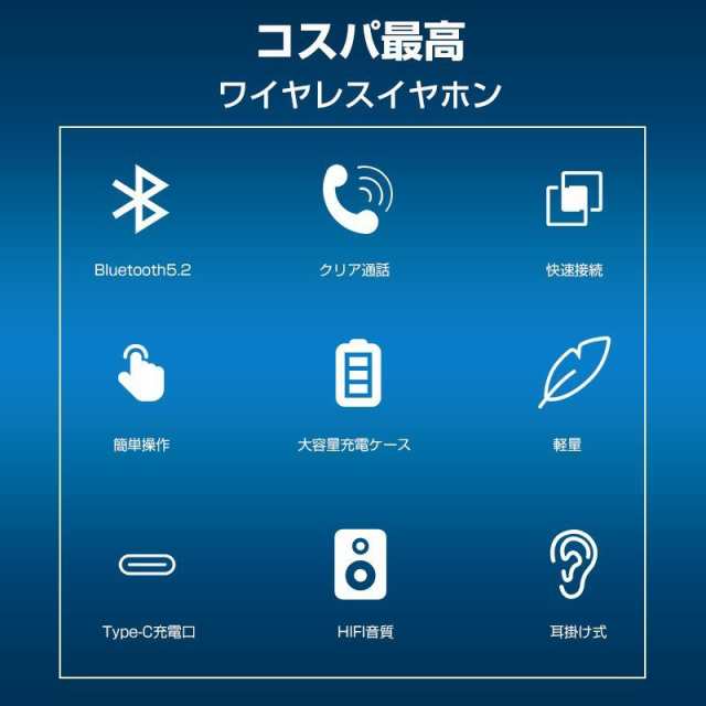 骨伝導イヤホン bluetooth 両耳 片耳 iPhone ワイヤレスイヤホン 耳掛け型 防水 耳をふさがない 痛くない スポーツ 自動ペアリング  通勤 の通販はau PAY マーケット - 吉屋