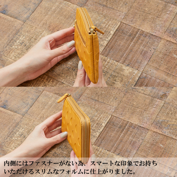 本革 財布 レディース ズッケロ アンシグネ 日本製 国産 L字ファスナー