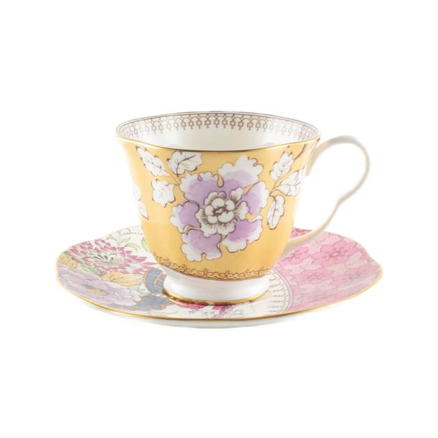 ウェッジウッド バタフライブルーム ティーカップ＆ソーサー イエロー 黄 コーヒー おしゃれ ブランド 花柄 蝶の通販は 6,682円