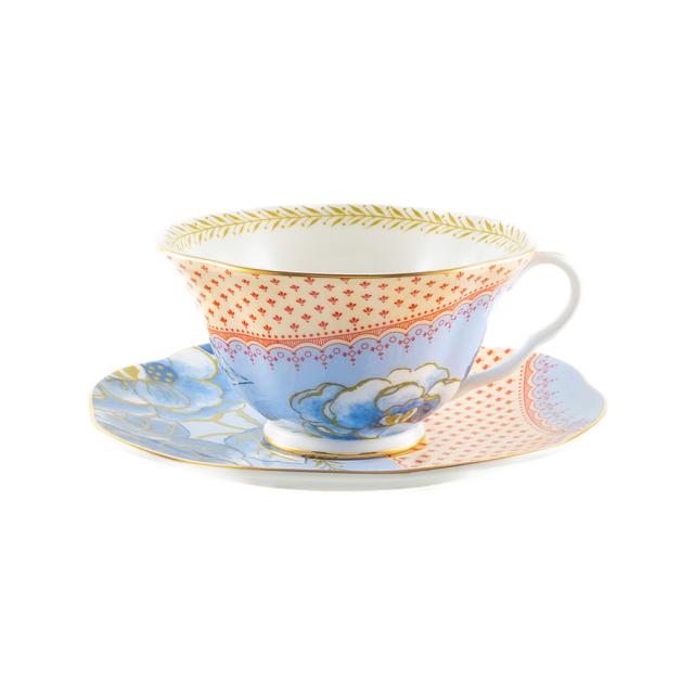 ウェッジウッド バタフライブルーム ティーカップ＆ソーサー ブルー 青 250ml おしゃれ ブランド 花柄 蝶の通販は 6,682円