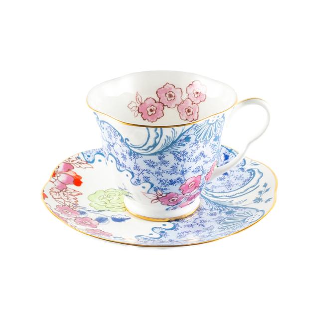 ウェッジウッド バタフライブルーム ティーカップ＆ソーサー ピンク＆ブルー 青 コーヒー おしゃれ ブランド 花柄 蝶の通販は