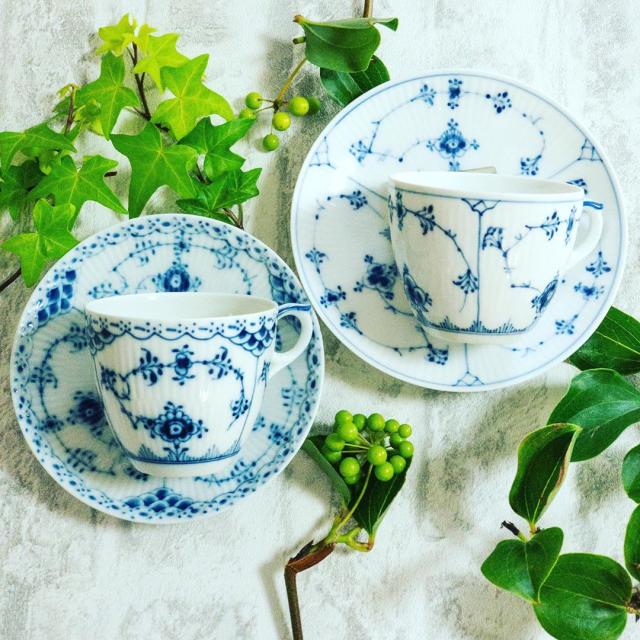 ロイヤルコペンハーゲンブルーフルーテッドプレインシリーズ3点セット、