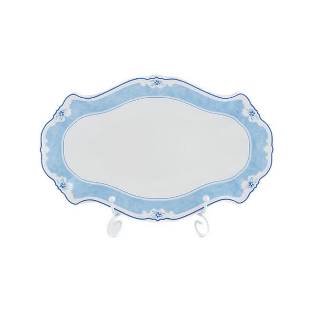 フッチェンロイター エステール 大皿 楕円 ピクルスディッシュ ブルー 青白 オーバルプレートの通販は 5,106円