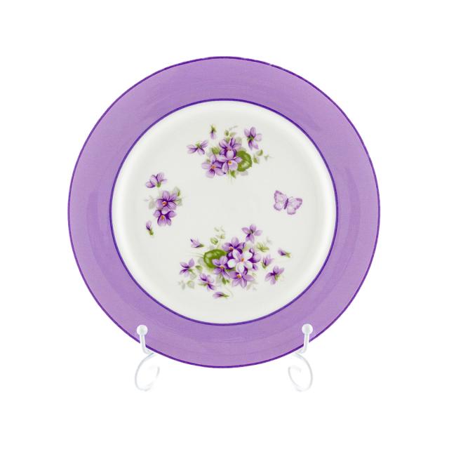 正規輸入品 エインズレイ イングリッシュバイオレット 中皿 リム 21cm パープル 紫 プレート 食器 花柄 すみれ 6,880円