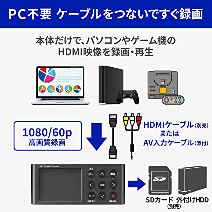 I-O DATA キャプチャーボード ゲームキャプチャー PC不要 HDMI ゲーム録画 編集 フルHD SD/HDD保存 GV-HDREC/E｜au  PAY マーケット