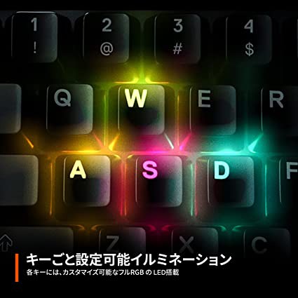 SteelSeries ゲーミングキーボード 有線 ハイブリッドメカニカル