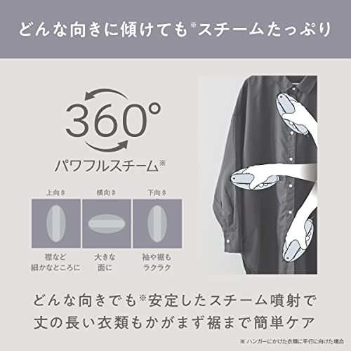パナソニック 衣類スチーマー 360°パワフルスチーム コンパクトタイプ プレス