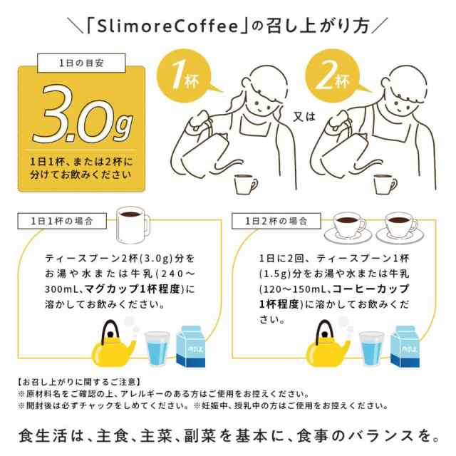 体重ケアコーヒー スリモアコーヒー Slimore Coffee 機能性表示