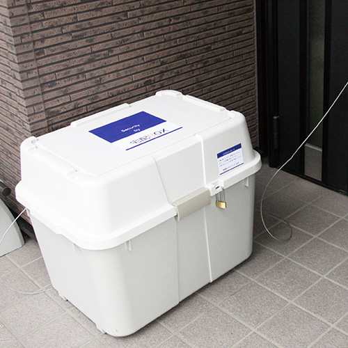 宅配ボックス 大容量 70L IT-620 ワイヤー付 南京錠付 日本製 宅配BOX 金TD