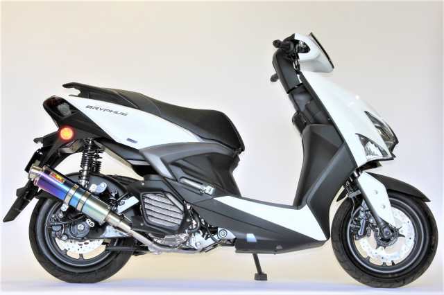 Realize (リアライズ) ヤマハ シグナス グリファス グリフィス (8BJ-SEJ4J) NMAX125/NMAX155 (SEG6J/SG66J) X FORCE エックスフォース (SG79J) バイクマフラー 22Racing Ti チタン マフラー チタンブルーカラー CYGNUS-GRYPHUS