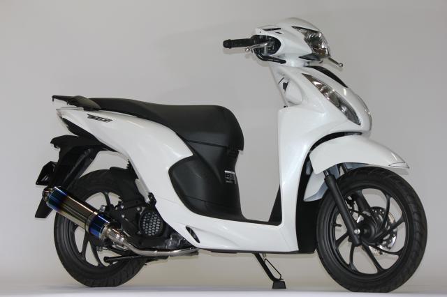 Dio110 ディオ110 バイクマフラー 2BJ-JK03 8BJ-JK03 2021年~ モデル対応 S346 ステンレス ブルーカラー マフラー バイク用品 バイク用 バイクパーツ フルエキ フルエキゾースト カスタム パーツ ドレスアップ 交換 社外品 説明書付 ホンダ HMS