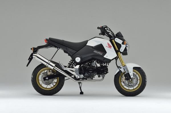 HMS ホンダ グロム MSX125 (EBJ-JC61) バイクマフラー 90Φ (4MINI) ステンレス SUS シルバーカラー マフラー GROM タイ仕様