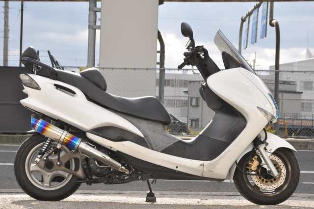 HMS ヤマハ マジェスティ125 (5CA) バイクマフラー (キャブ車・FI車共通) M-DX ステンレス ブルーカラー マフラー MAJESTY125