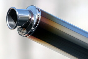 Realize (リアライズ) 100φ×450mm 差込径 50.8φ カールタイプ (TypeC) チタンカラー 汎用サイレンサー バイクマフラー スリップオンマフラー