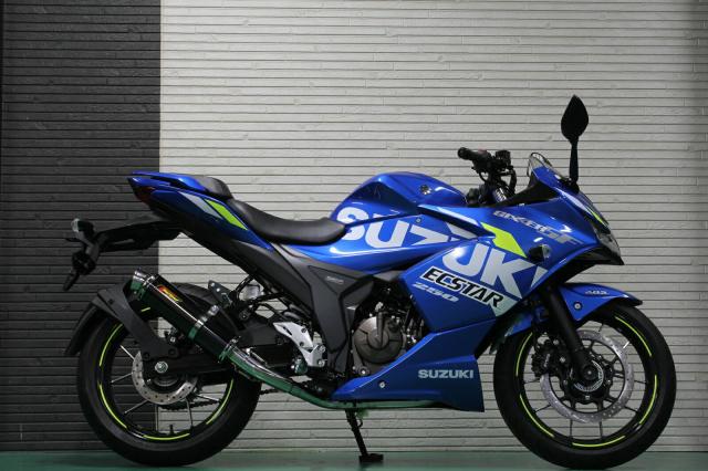 最新モデル対応！ ジクサー250 ジクサーSF250 バイクマフラー 2BK-ED22B 8BK-ED22Y クーガ ステンレス ブラックカラー マフラー Realspeed リアルスピード スズキ バイク用品 バイク用 バイクパーツ フルエキゾースト カスタム パーツ ドレスアップ 交換 社外品