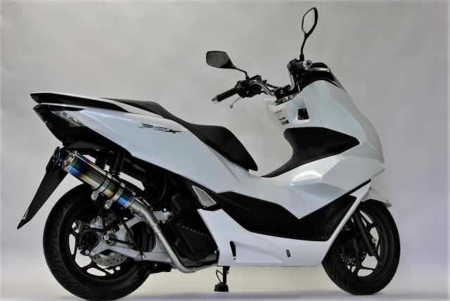 HMS ホンダ PCX125 (2BJ-JK05) バイクマフラー SSB ステンレス ブルー ...