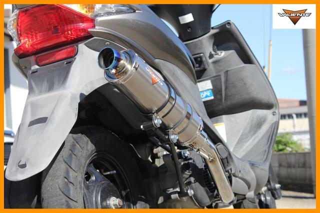 Valiente (バリエンテ) スズキ アドレスV125S (CF4MA) バイクマフラー (O2センサー対応) Sparta スパルタ チタンソリッド マフラー スポーツタイプ ADDRESSの通販は