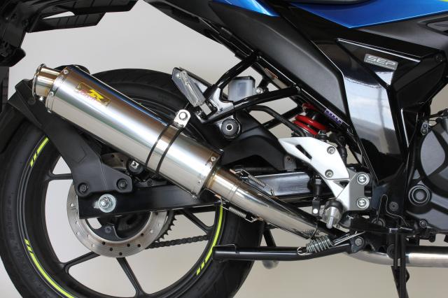 Realize ジクサー150 バイクマフラー 2BK-ED13N 2020年〜2022年 22Racing ステンレス マフラー シルバーカラー バイク用品 バイクパーツ フルエキ フルエキゾースト カスタム パーツ ドレスアップ 交換 社外品 説明書付 重低音 スズキ リアライズ GIXXER_2