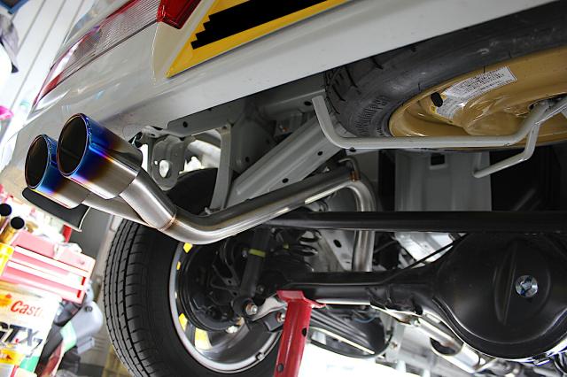 da17w ブルーフィン2本だしマフラー da17w ブルーフィン2本だしマフラー