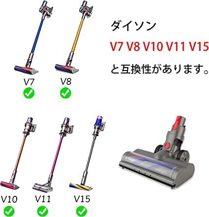 EOVOLA ダイレクトドライブクリーナーヘッド適応ダイソン V15 V11 V10