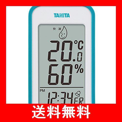 タニタ 温湿度計 時計 カレンダー アラーム 温度 湿度 デジタル 壁掛け 卓上 マグネット ブルー TT-559 BL