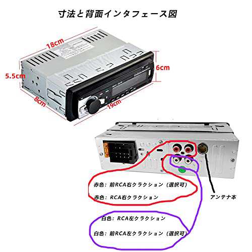 Eaglerich 自動車ラジオ Bluetooth 車音響 カーオーディオ ステレオ