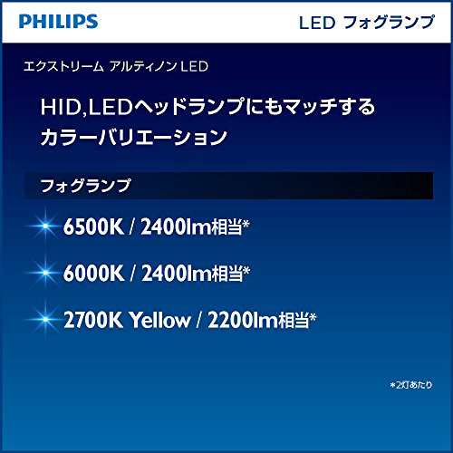 フィリップス 自動車用バルブライト LED フォグランプ H8/H11/H16