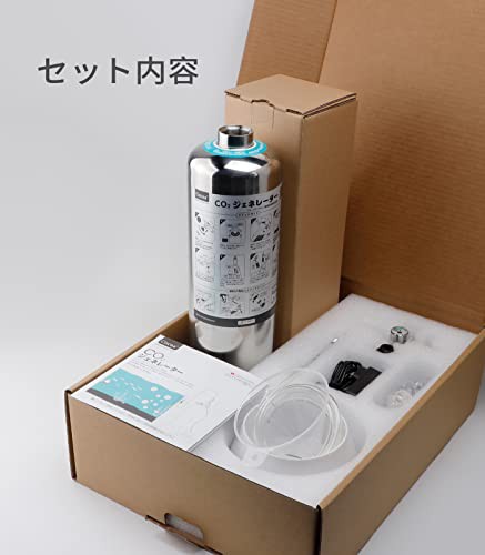 Clscea 水槽用化学反応式CO2ジェネレーターシステムキット ステンレス製 G600S 2Ｌ 90cm以下水槽に適用 電磁弁付き｜au PAY  マーケット