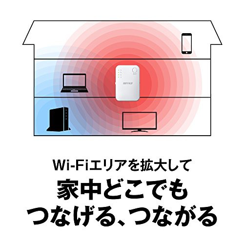 バッファロー WiFi 無線LAN 中継機 有線LANポート搭載 Wi-Fi5 11ac 433