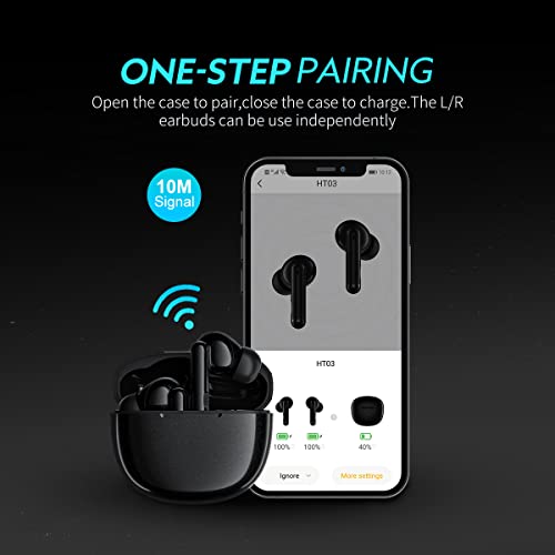 QCY ワイヤレスイヤホン アクティブノイズキャンセリング ハイブリッド ANC 外音取り込み 専用アプリ対応 IPX5 防水 ブラック 黒 QCY-HT0の通販は