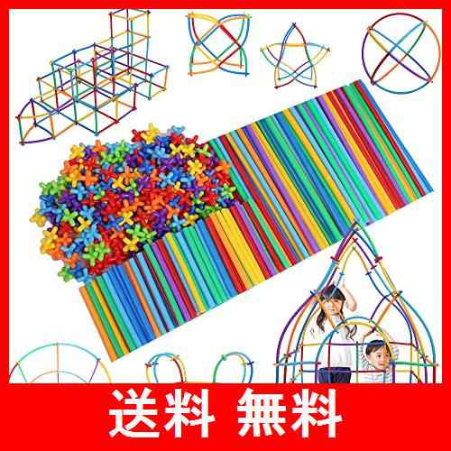 LOTUS LIFE ロンビー (Lon-Bi) チューブ式ブロック (7色 / 560ピース) おもちゃ 知育玩具 室内遊び (4歳〜 / 小学生/女の子 男の子) ギフ
