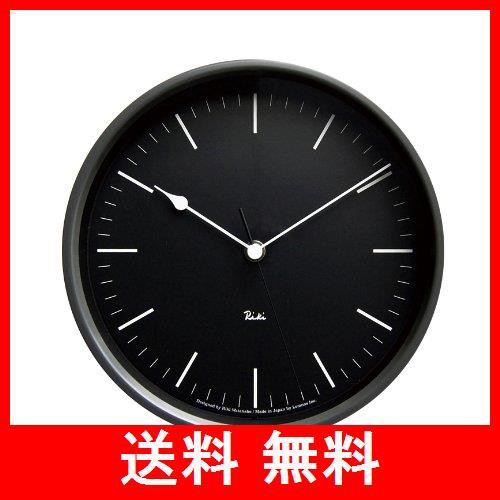 レムノス 電波時計 掛け時計 アナログ リキスチールクロック 黒 アルミ RIKI STEEL CLOCK WR08-24 BK Lemnos