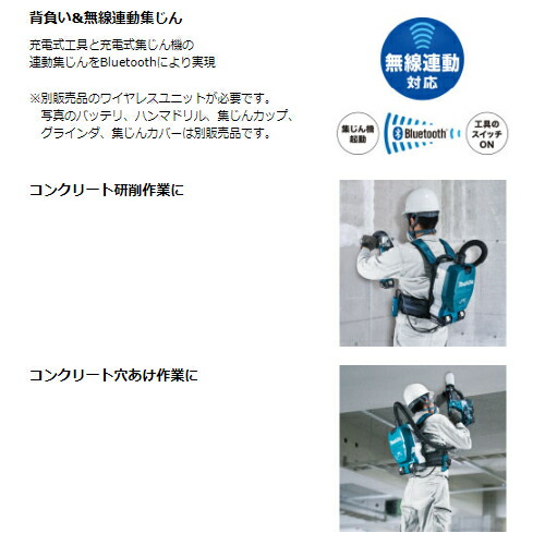 マキタ VC265DZ 充電式背負い集じん機(Bluetooth無線連動集じん「AWS」対応) 36V(18V×2本使用)(※本体のみ・バッテリ・充電器別売) コードレス_1