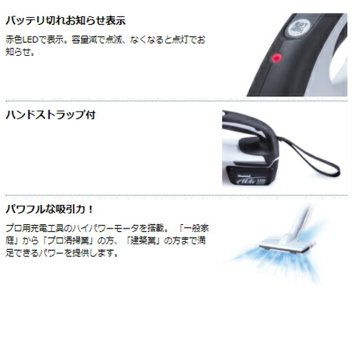 マキタ CL182FDZW 充電式クリーナー(白) 18V 充電器 DC18RF バッテリ BL1820B