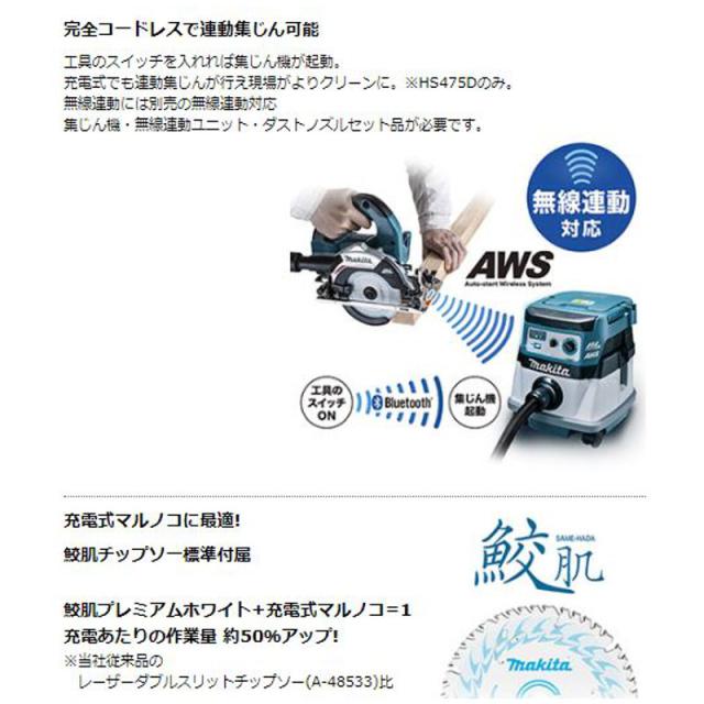 マキタ HS474DRGXB(黒) 125mm充電式マルノコ 18V(6.0Ah)セット品 コードレスの通販は