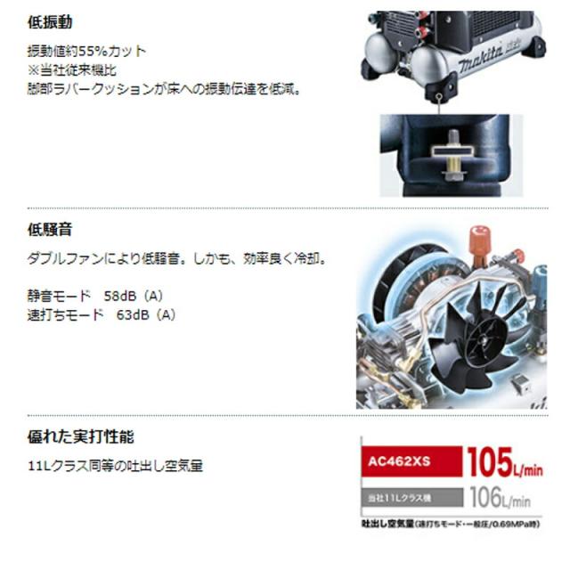 マキタ AC462XSH(青) エアコンプレッサ/7L(高圧専用)_2