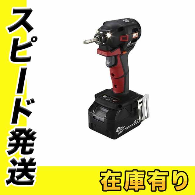 マックス PJ-ID153R-B2C/1850A 充電式インパクトドライバ(赤) 18V(5.0Ah) セット品 コードレス