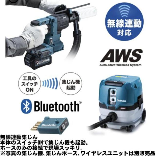 マキタ HR010GRDXV 20mm充電式ハンマドリル 40Vmax (青) セット品(本体・BL4025×2個・充電器) (集じんシステム付・ハツリ作業可能・SDSプラスシャンク)_6