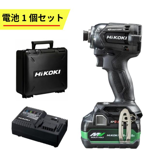 ハイコーキ（旧：日立工機） WH18DC(XCBZ) コードレスインパクトドライバ 18V 黒/ブラック セット品(本体・BSL36A18X×1個・充電器)