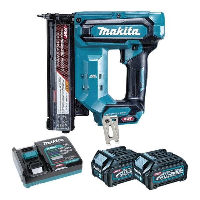 マキタ(makita) FN001GRDX 40mm充電式仕上釘打 40Vmax 2.5Ah セット品(本体・BL4025×2個・充電器) フィニッシュネイラ コードレス