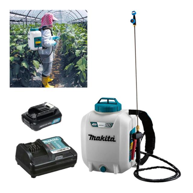マキタ(makita) MUS107DWH 充電式噴霧器 10.8V  1.5Ah セット品(本体・BL1015×1個・充電器) (タンク容量：10L) コードレス