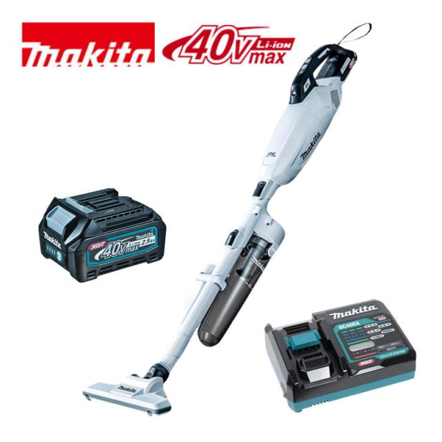 マキタ(makita) CL002GRDCW 充電式クリーナー(掃除機) 40Vmax 2.5Ah ホワイト セット品(本体・BL4025・充電器) サイクロンアタッチメント付 コードレス