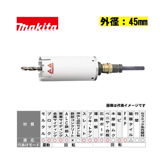マキタ(makita) A-36837 マルチサイディングコアビットセット 外径45mm (SDSプラスシャンク) (乾式用) 6,541円
