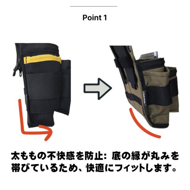 DURAWORK (デュラワーク) Dura201 メインポーチ ブラックの通販はau 