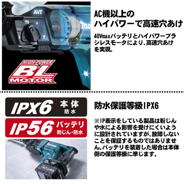 マキタ(makita) HR007GZK 28mm充電式ハンマドリル 40Vmax 本体のみ(充電器・バッテリー別売) (SDSプラスシャンク) コードレス_1